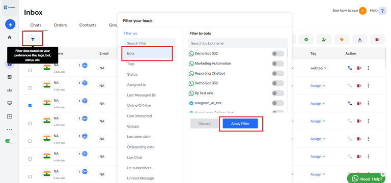 whatsapp message using api